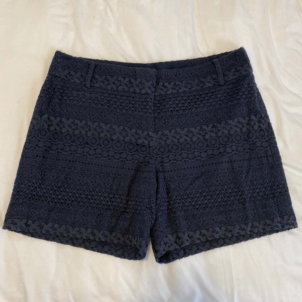 LOFT Navy Lace Shorts
